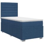 vidaXL Posteľ boxspring s matracom Modrá 100 x 200 cm Látka – Obrázok 2