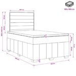 vidaXL Posteľ boxspring s matracom Čierna 120 x 190 cm Látka – Obrázok 10