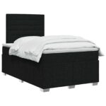 vidaXL Posteľ boxspring s matracom Čierna 120 x 190 cm Látka – Obrázok 2