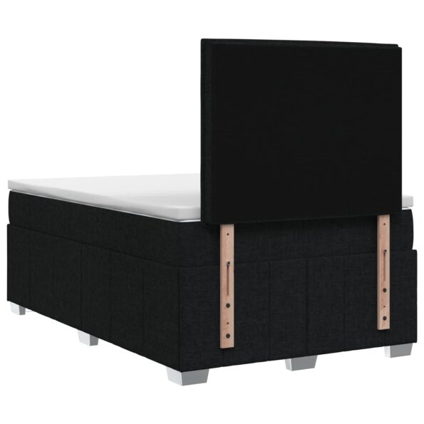 vidaXL Posteľ boxspring s matracom Čierna 120 x 190 cm Látka – Obrázok 7