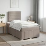 vidaXL Posteľ boxspring s matracom Sivohnedá 120 x 190 cm Látka – Obrázok 11