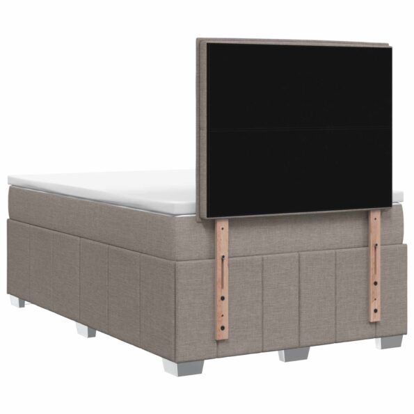 vidaXL Posteľ boxspring s matracom Sivohnedá 120 x 190 cm Látka – Obrázok 7
