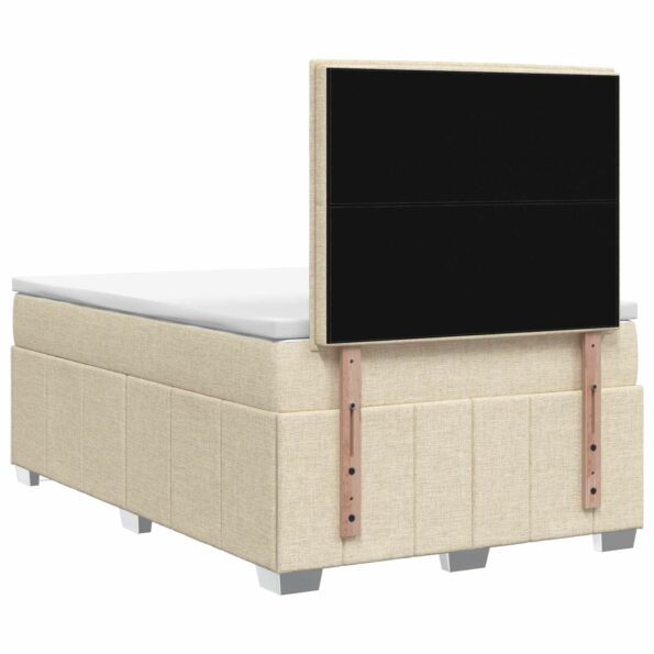 vidaXL Posteľ boxspring s matracom Krémová 120 x 190 cm Látka – Obrázok 7
