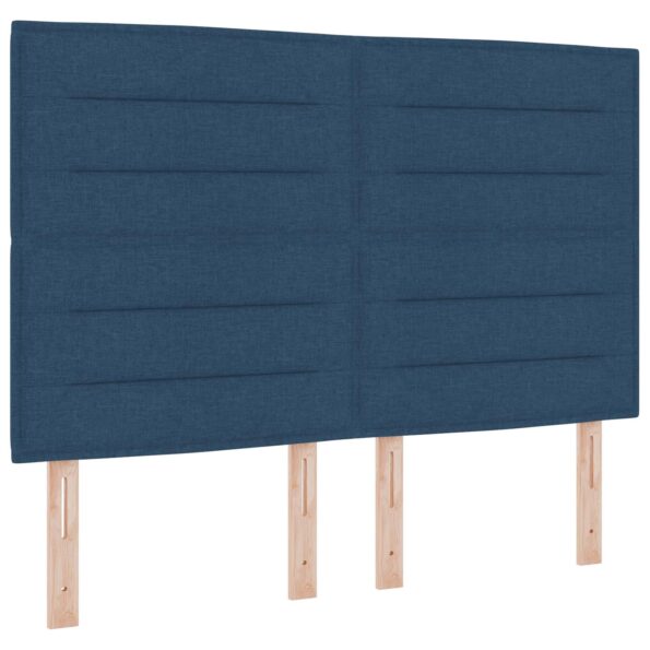 vidaXL Posteľ boxspring s matracom Modrá 140 x 200 cm Látka – Obrázok 3