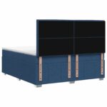 vidaXL Posteľ boxspring s matracom Modrá 140 x 200 cm Látka – Obrázok 7