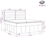 vidaXL Posteľ boxspring s matracom Sivohnedá 160 x 200 cm Látka – Obrázok 11