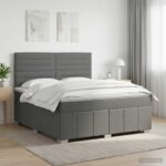 vidaXL Posteľ boxspring s matracom Tmavosivá 180 x 200 cm Látka – Obrázok 11