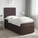 vidaXL Posteľ boxspring s matracom Tmavohnedá 80 x 200 cm Látka