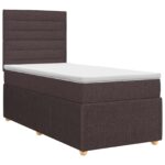 vidaXL Posteľ boxspring s matracom Tmavohnedá 80 x 200 cm Látka – Obrázok 2