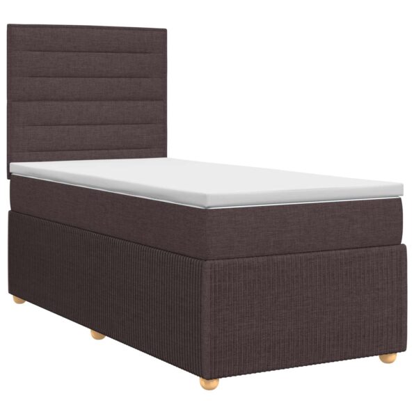 vidaXL Posteľ boxspring s matracom Tmavohnedá 80 x 200 cm Látka – Obrázok 2