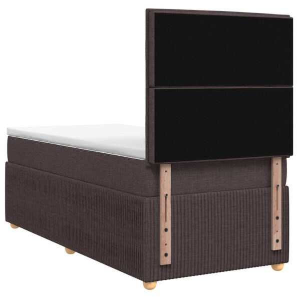 vidaXL Posteľ boxspring s matracom Tmavohnedá 80 x 200 cm Látka – Obrázok 8