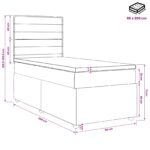 vidaXL Posteľ boxspring s matracom Sivohnedá 80 x 200 cm Látka – Obrázok 11