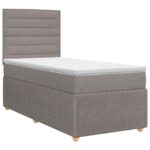 vidaXL Posteľ boxspring s matracom Sivohnedá 80 x 200 cm Látka – Obrázok 2