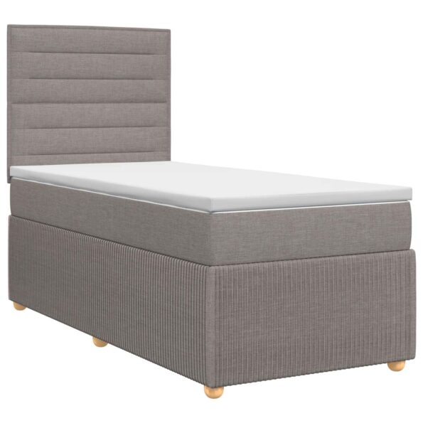 vidaXL Posteľ boxspring s matracom Sivohnedá 80 x 200 cm Látka – Obrázok 2