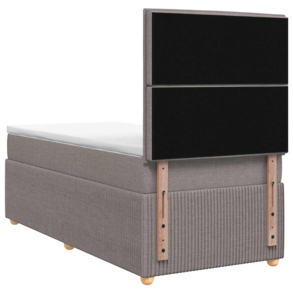 vidaXL Posteľ boxspring s matracom Sivohnedá 80 x 200 cm Látka – Obrázok 8