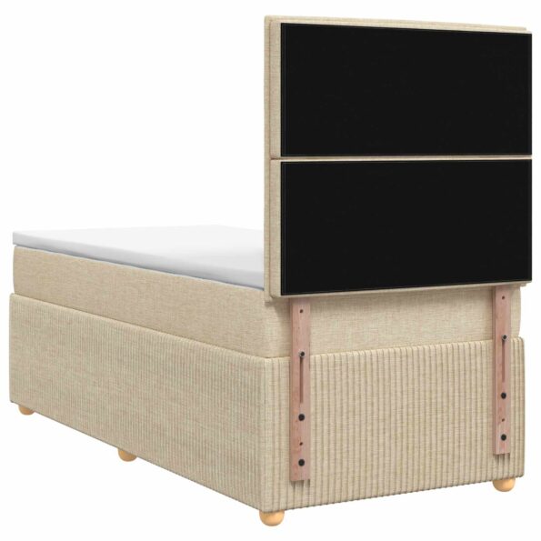 vidaXL Posteľ boxspring s matracom Krémová 80 x 200 cm Látka – Obrázok 8