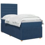 vidaXL Posteľ boxspring s matracom Modrá 80 x 200 cm Látka – Obrázok 2
