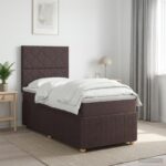 vidaXL Posteľ boxspring s matracom Tmavohnedá 80 x 200 cm Látka