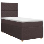 vidaXL Posteľ boxspring s matracom Tmavohnedá 80 x 200 cm Látka – Obrázok 2