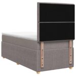 vidaXL Posteľ boxspring s matracom Sivohnedá 90 x 190 cm Látka – Obrázok 7