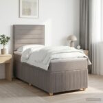 vidaXL Posteľ boxspring s matracom Sivohnedá 90 x 200 cm Látka – Obrázok 11