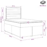 vidaXL Posteľ boxspring s matracom Čierna 120 x 190 cm Látka – Obrázok 10