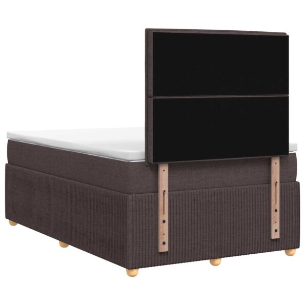 vidaXL Posteľ boxspring s matracom Tmavohnedá 120 x 190 cm Látka – Obrázok 7