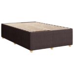 vidaXL Posteľ boxspring s matracom Tmavohnedá 120 x 200 cm Látka – Obrázok 4