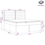 vidaXL Posteľ boxspring s matracom Tmavohnedá 140 x 190 cm Látka – Obrázok 11