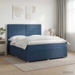 vidaXL Posteľ boxspring s matracom Modrá 140 x 190 cm Látka