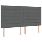 vidaXL Posteľ boxspring s matracom Tmavosivá 180 x 200 cm Látka – Obrázok 3