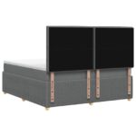 vidaXL Posteľ boxspring s matracom Tmavosivá 180 x 200 cm Látka – Obrázok 7