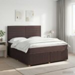 vidaXL Posteľ boxspring s matracom Tmavohnedá 180 x 200 cm Látka