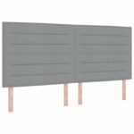vidaXL Posteľ boxspring s matracom Svetlosivá 200 x 200 cm Látka – Obrázok 3