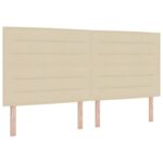 vidaXL Posteľ boxspring s matracom Krémová 200 x 200 cm Látka – Obrázok 3