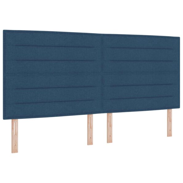 vidaXL Posteľ boxspring s matracom Modrá 200 x 200 cm Látka – Obrázok 4