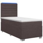vidaXL Posteľ boxspring s matracom Tmavohnedá 80 x 200 cm Látka – Obrázok 2