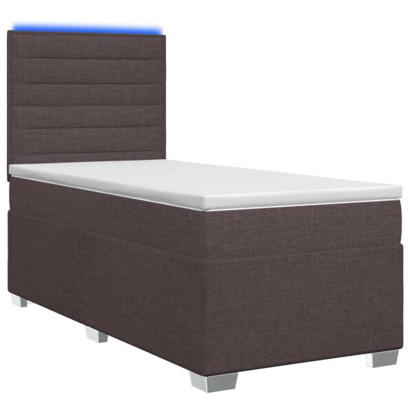 vidaXL Posteľ boxspring s matracom Tmavohnedá 80 x 200 cm Látka – Obrázok 2
