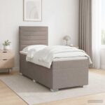 vidaXL Posteľ boxspring s matracom Sivohnedá 80 x 200 cm Látka – Obrázok 12