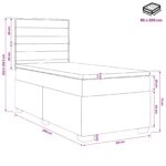 vidaXL Posteľ boxspring s matracom Sivohnedá 80 x 200 cm Látka – Obrázok 11