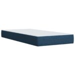 vidaXL Posteľ boxspring s matracom Modrá 80 x 200 cm Látka – Obrázok 5