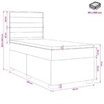vidaXL Posteľ boxspring s matracom Sivohnedá 90 x 200 cm Látka – Obrázok 11