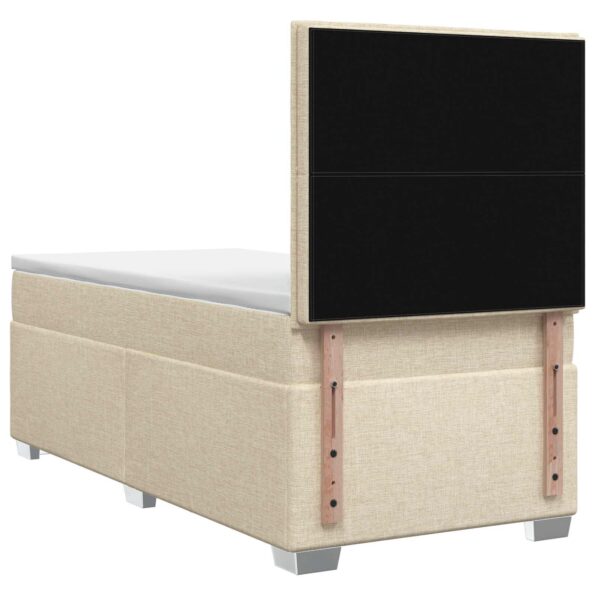 vidaXL Posteľ boxspring s matracom Krémová 100 x 200 cm Látka – Obrázok 7
