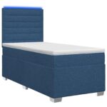 vidaXL Posteľ boxspring s matracom Modrá 100 x 200 cm Látka – Obrázok 2