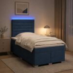 vidaXL Posteľ boxspring s matracom Modrá 120 x 200 cm Látka