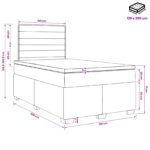 vidaXL Posteľ boxspring s matracom Modrá 120 x 200 cm Látka – Obrázok 13