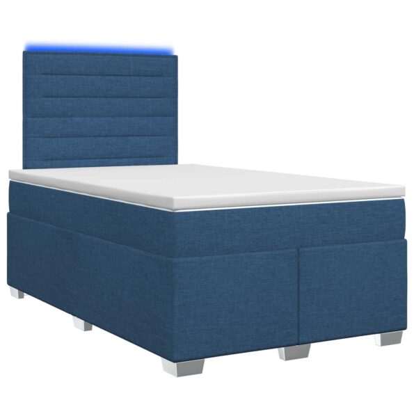 vidaXL Posteľ boxspring s matracom Modrá 120 x 200 cm Látka – Obrázok 2