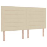 vidaXL Posteľ boxspring s matracom Krémová 180 x 200 cm Látka – Obrázok 5