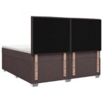 vidaXL Posteľ boxspring s matracom Tmavohnedá 200 x 200 cm Látka – Obrázok 7