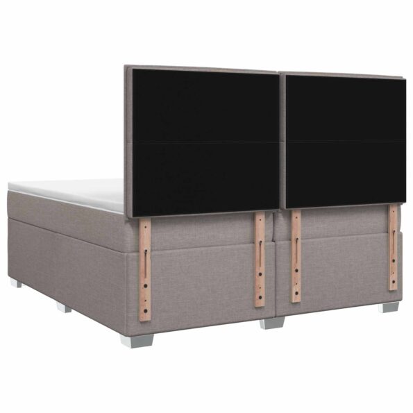 vidaXL Posteľ boxspring s matracom Sivohnedá 200 x 200 cm Látka – Obrázok 7